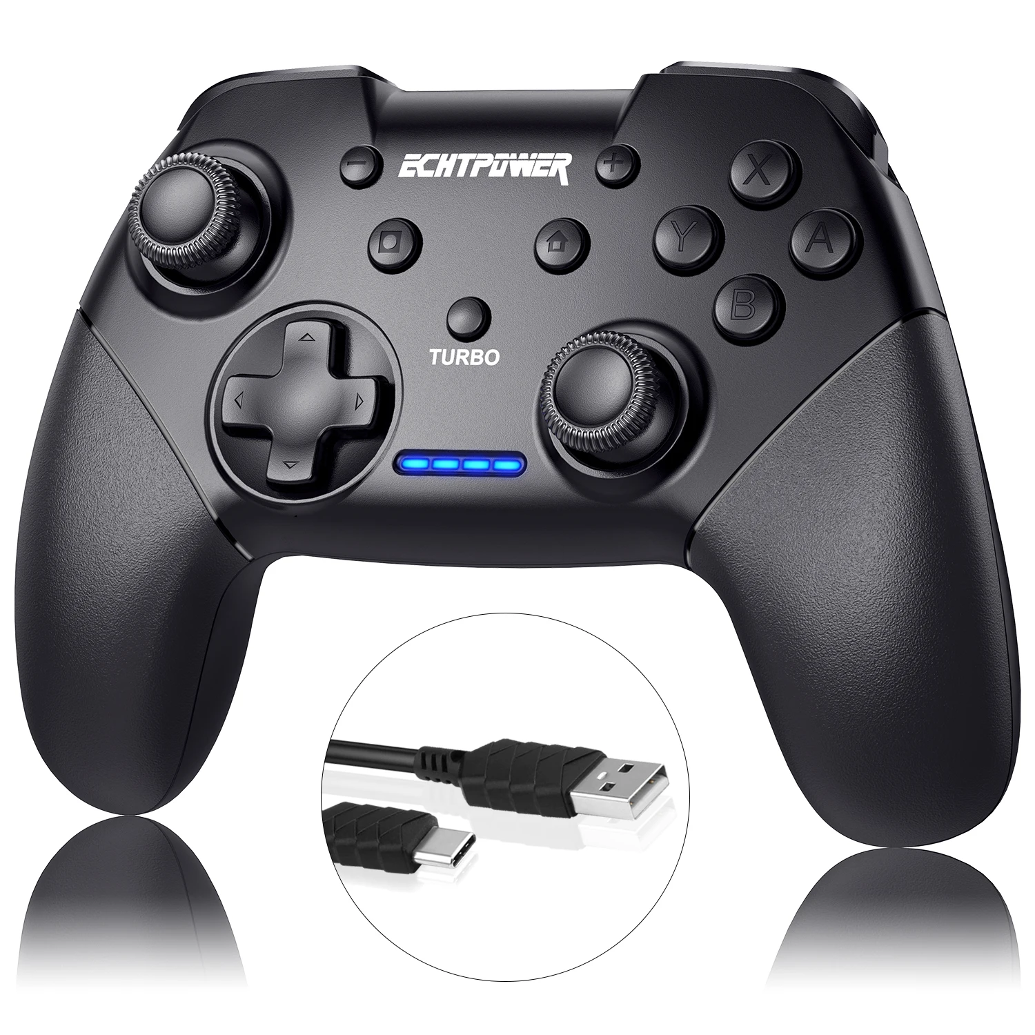 

Wireless Blue tooth Switch pro Controller with High precision 3D rocker, Black