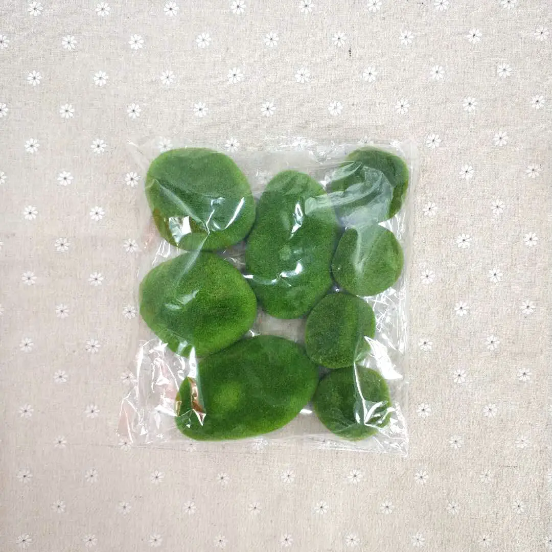 

Landscape Decorative faux green moss stones turf artificial grass for garden