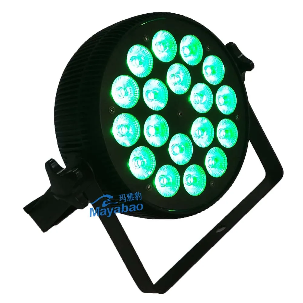 Aluminum Alloy Led Flat Par Mini Stage Light 18Pcs 12W RGBW Par Led Slim 18x10