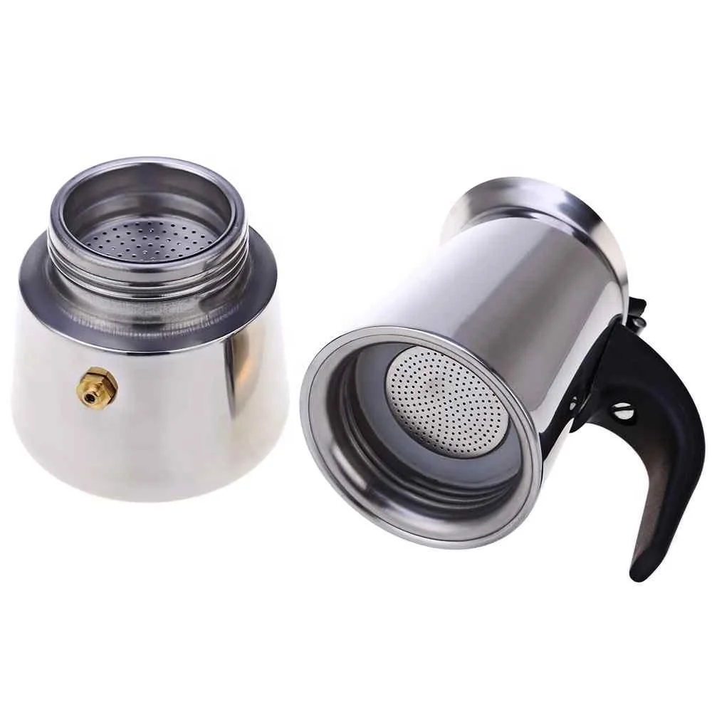 

Coffee Maker Pot Stainless Steel Mocha Espresso Latte Stovetop Filter Moka Coffee Maker Coffee Pot for Kitchen