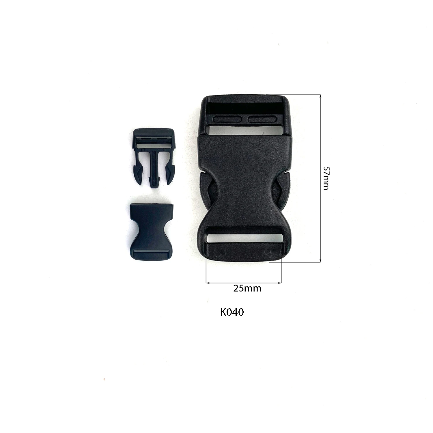 

Factory wholesale cheap 25 mm POM/PP plastic buckle quick release plastic buckle, Customized