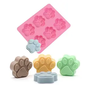 Image of Popular Silicone Handmade Paw 6Units Mold for Soap Making
