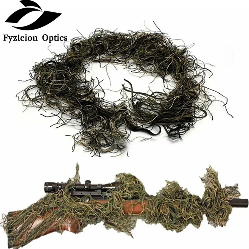 

120cm Rifle Rag Ghillie 3D Camouflage Sniper Rifle Cover Wrap Bow Wrap Sniper Airsoft Paintball jungle fores Yowie