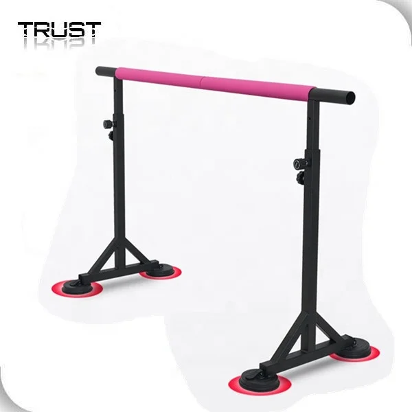 

Customized Logo height adjustable portable ballet bar barre, Pink