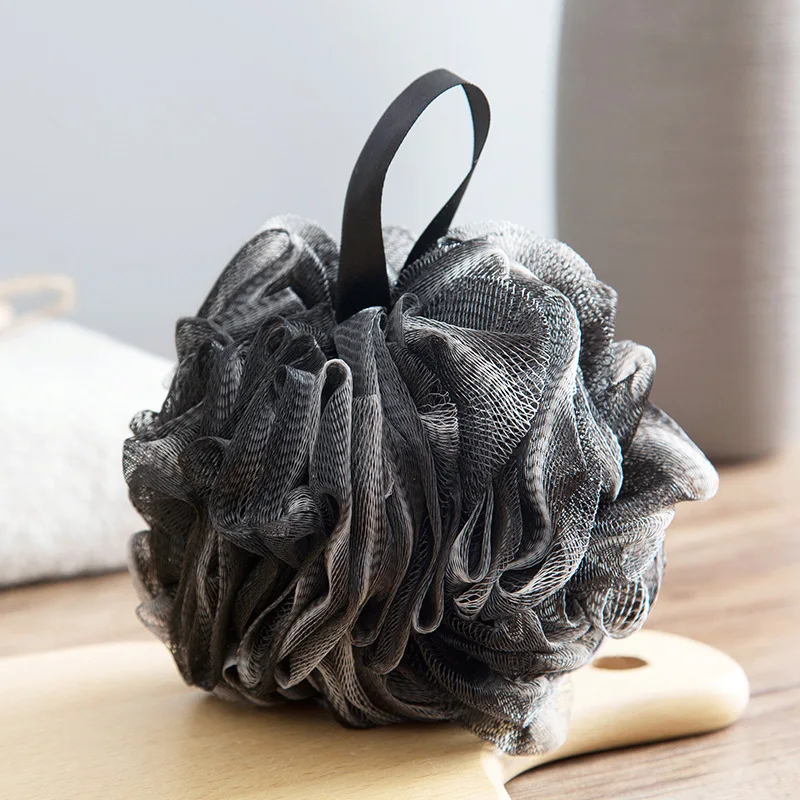 

50g Premium flower bath shower sponge african Loofah Mesh Bath Sponge For Women, Black charcoal