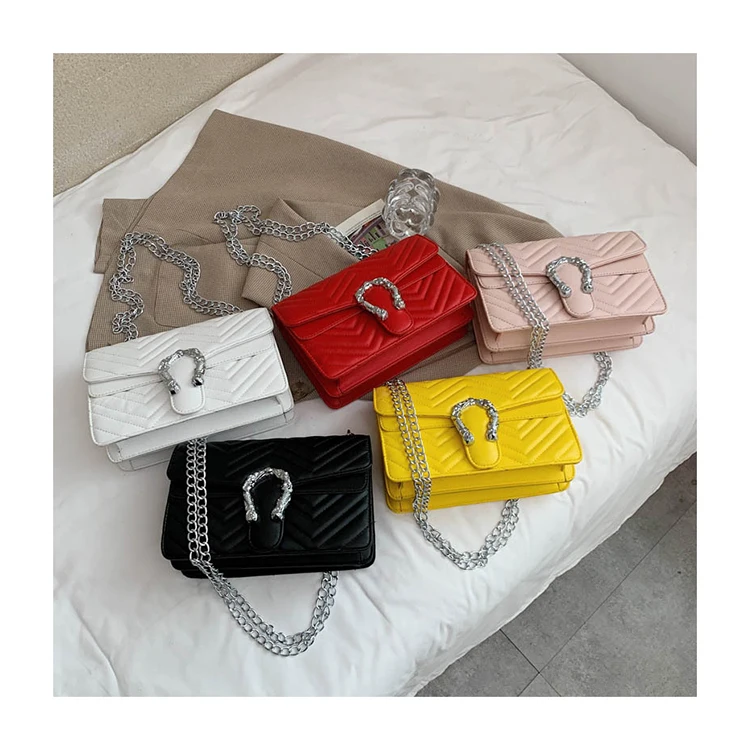 

Trendy Wave Pattern Flap Chain Purses and Handbags Luxury Female Embroidery Thread Shoulder Crossbody Bags Classic Lady Bolsas
