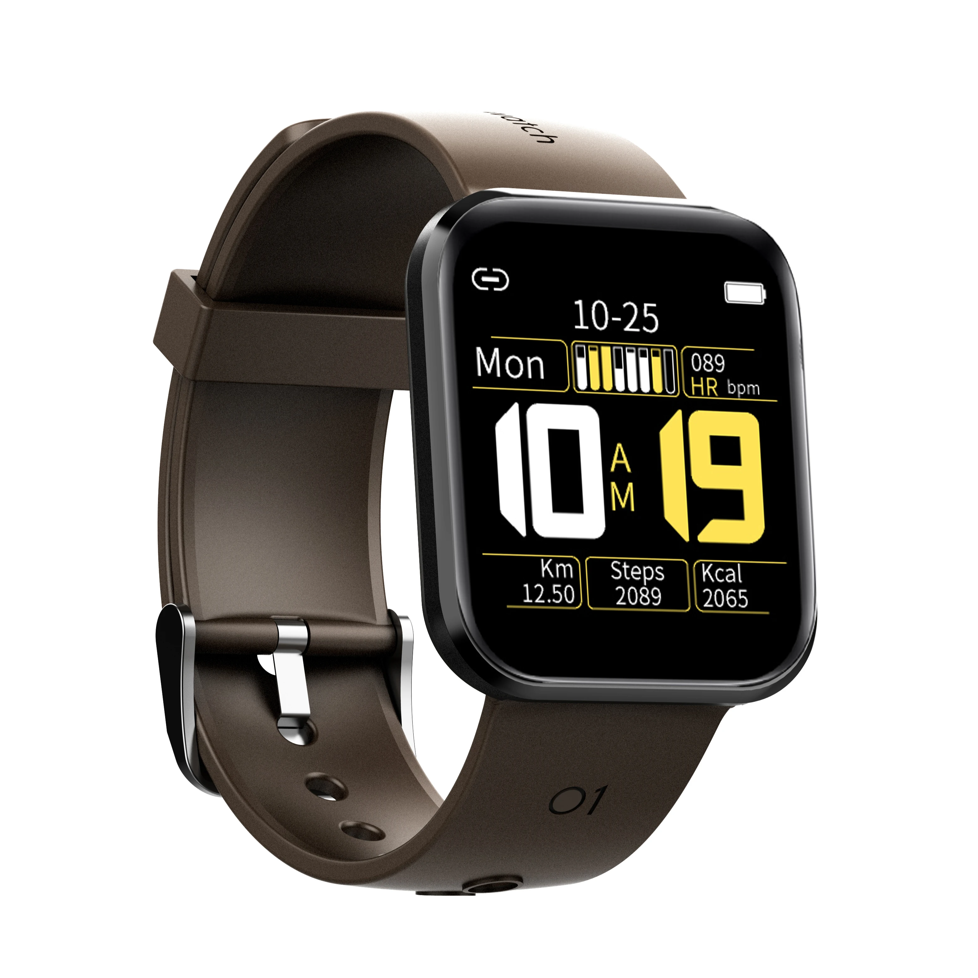 Ultrathin Design 24 Hours Heart Rate Monitoring Ultralow Power Consumption Sport Smartwatch For Android