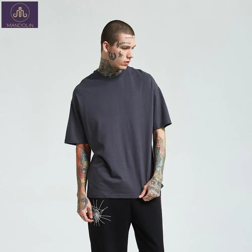 custom unisex man women blank oversized 100% cotton streetwear plain tshirt for label