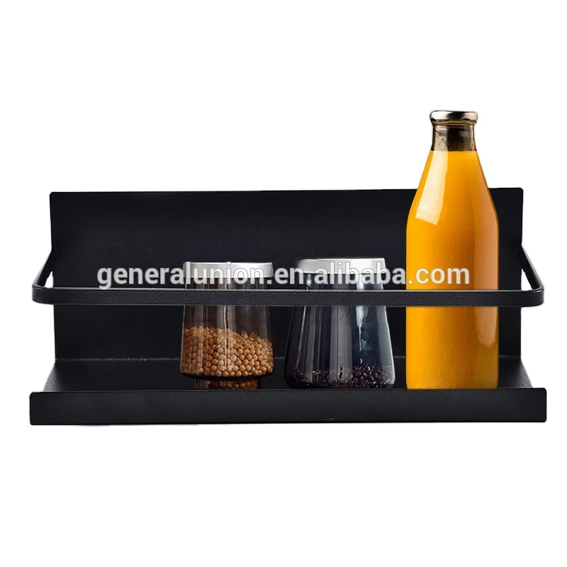 

hot selling metal wall mounted refrigerator hanging kitchen storage holder magnetic storage rack holder, Black, white