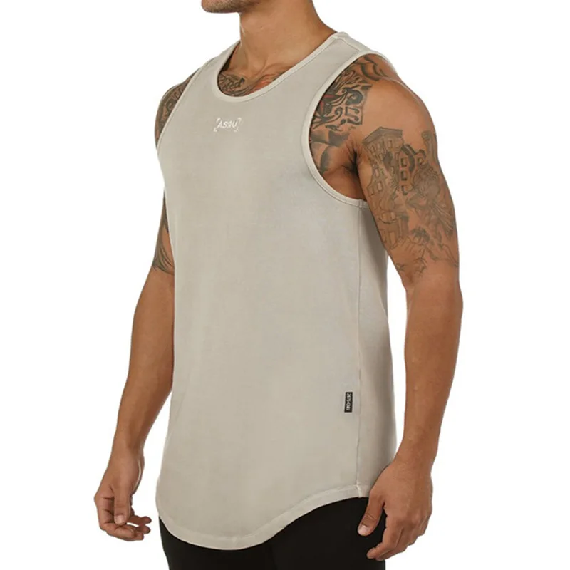 

Custom Cotton Fitness Plain Sleeveless Embroidery Plus Size Summer Clothing Tank Top Men Custom T Shirt, 5colors in stock