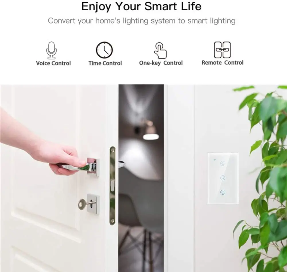 Zigbee 3 Gang 3 Way Smart Wifi Light Switch Wifi Remote Control Switch/Wifi Smart Wall Switch - ANKUX.COM