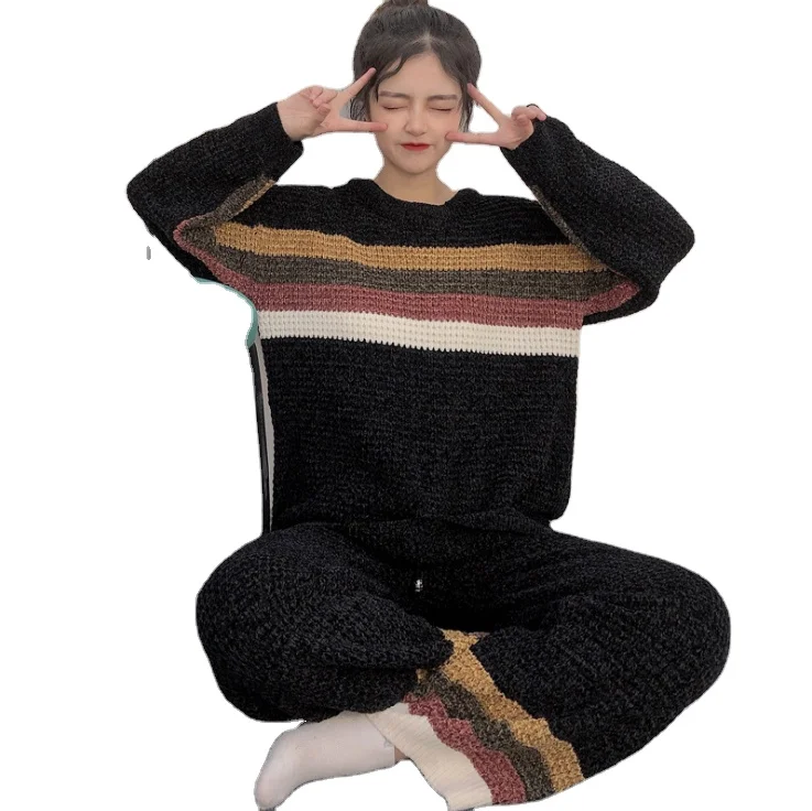 

High Quality Winter Knit Sweaters Women's Sleepwear Pajamas For Loungewear, Customized color