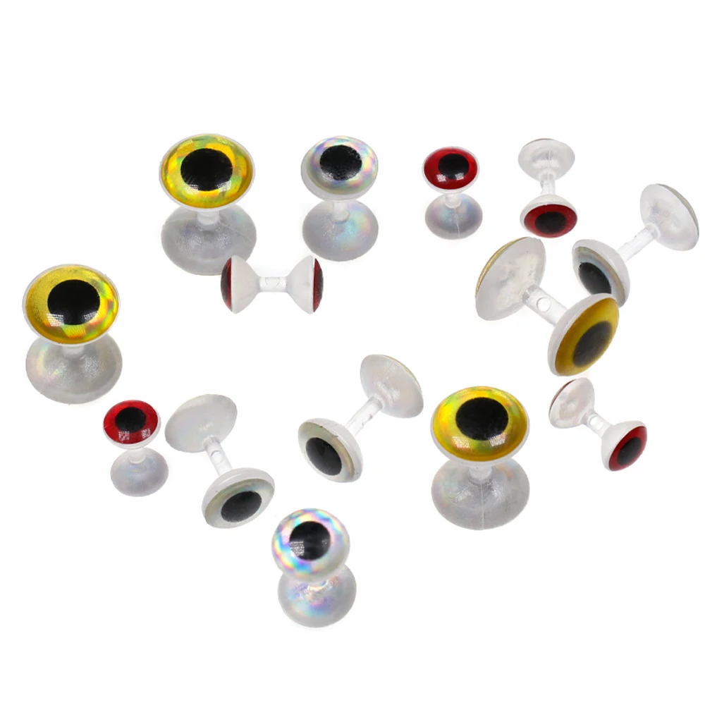 

Wholesale Fly Tying Realistic 3D Weightless Dumbbell Eyes 6mm 8mm 10mm Resin Fishing Lure Eyes Fly Tying Materials, Red/golden/silver
