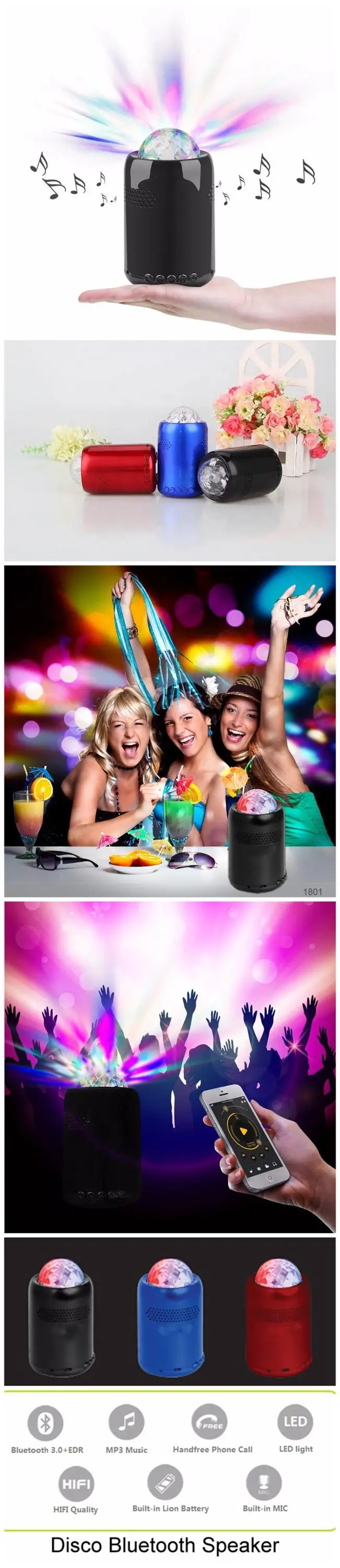 2.0 DJ Sound Stage Bluetooth Speaker Active Party Speaker 360 Degree Led Light Portable Speaker - ANKUX.COM
