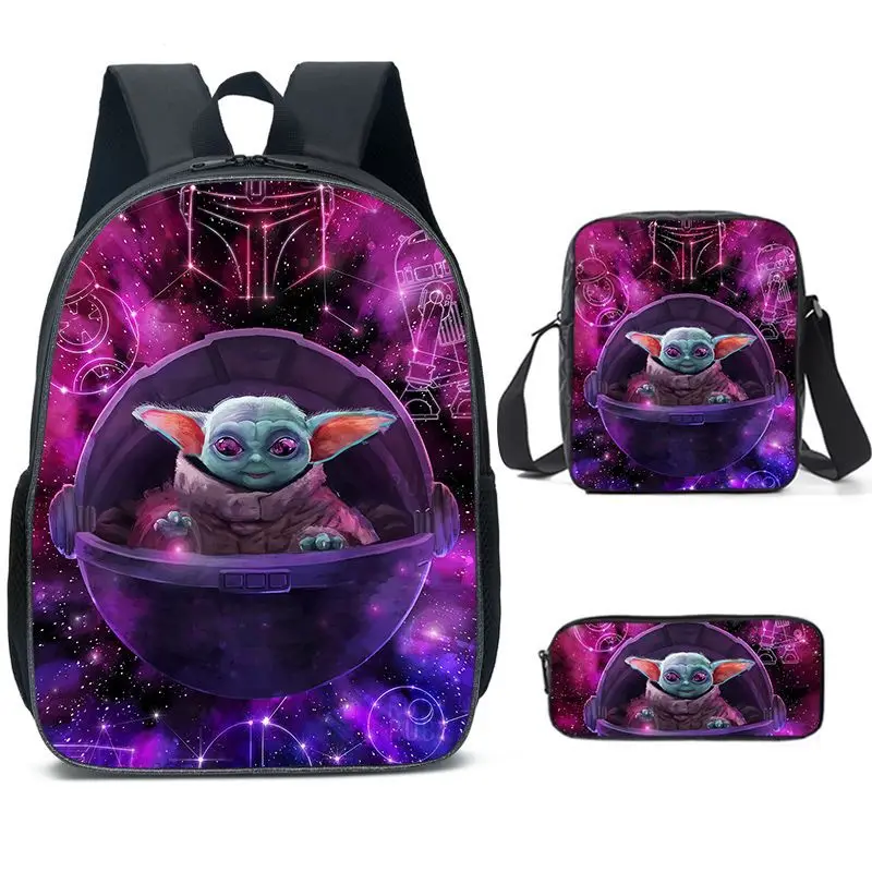 

Yuqun poliester para ninos Conjunto de Mochila escolar impermeable Mochila Yoda para bebes Mochilas escolares, Color personalizado