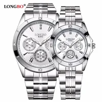 

Longbo Promotional Best Valentine's Gift Accept Custom Logo and Box Fashion Couple Wristwatch Watch for Lovers