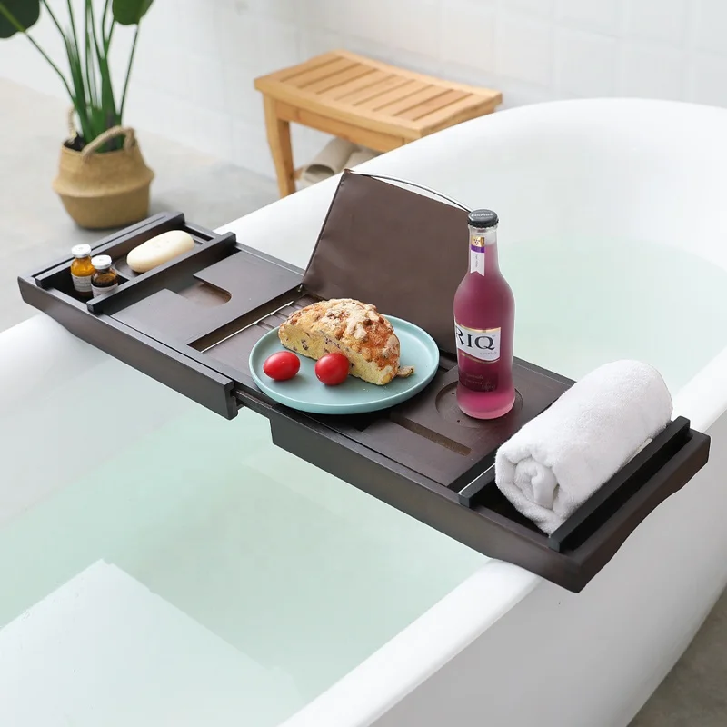 

Bath Caddy Tray for Tub Unique Bath Trays Bath tub Accessories for Adults Stylish Bathtub Caddy Tray, Black/ pink/ white /blue /natural color