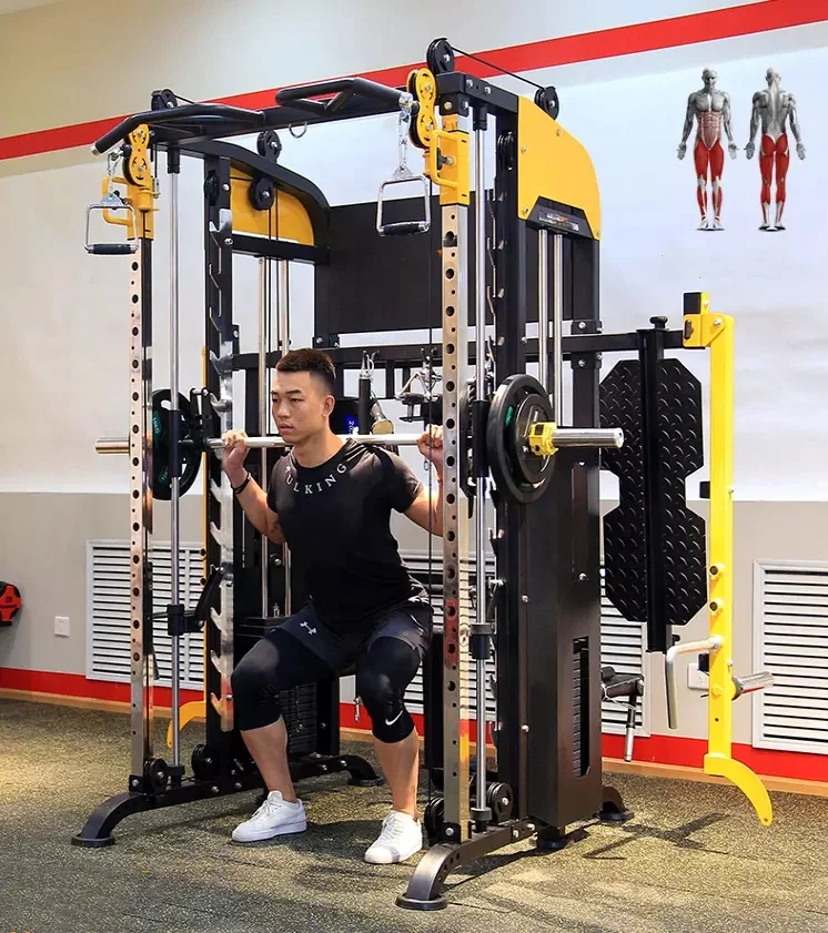 
New Design Commercial Gym Multi function Equipment Smith Machine Power Rack 