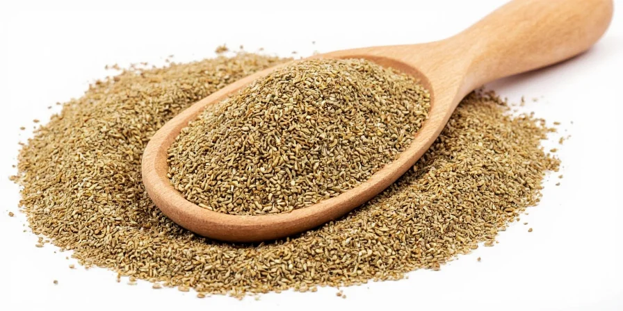 Bowl filled with ground caraway