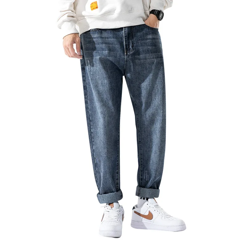 

Male Wholesale Fashion Loose Straight Wide Leg Men's Jeans Pant For Men, 2 colors