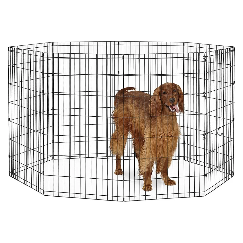 

New Design 42" X-large Size Pet Exercise Pen Welded Mesh Dog Cage Wireless Fence For Dog Kennels