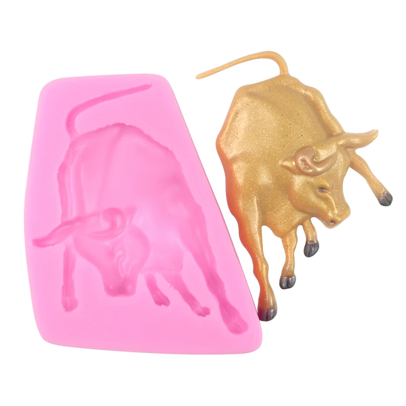 

XGY-374 ready in shipment New Design bull cow Homemade DIY Silicone resin mold, cake decoration mold