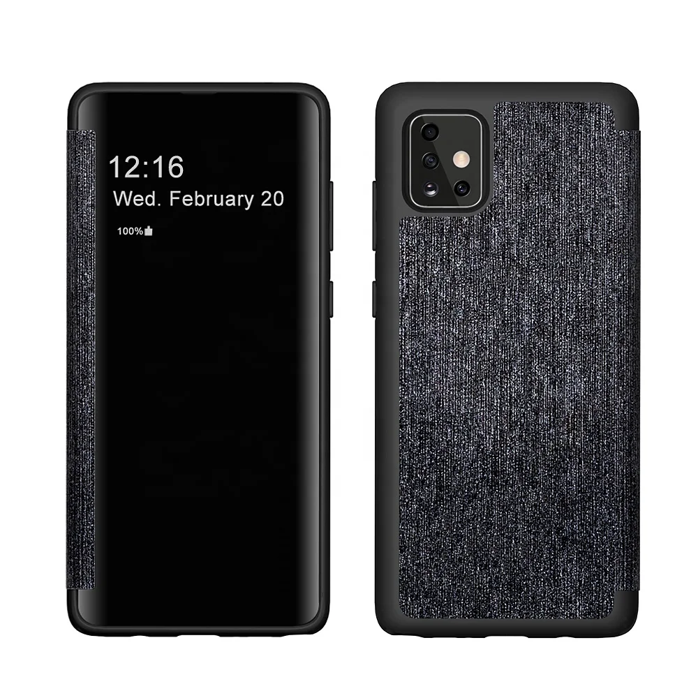 

2020 New Style Human Design Flip Transparent Frosted Portable Cell Phone Cover for Samsung Galaxy A81 A91 Case, Multi colors