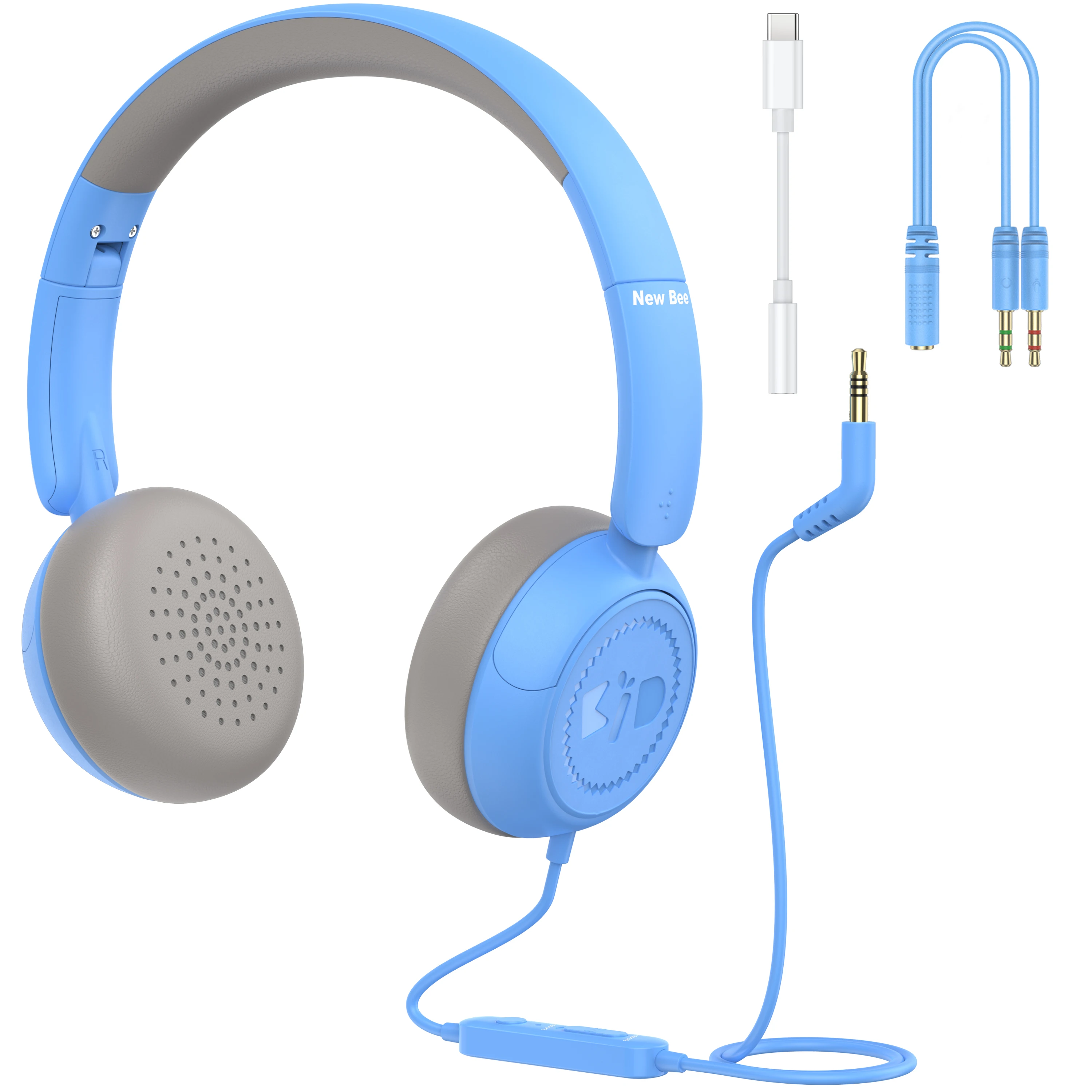 

Professional Noise Cancelling Headphone Headset Headphones With 3.5mm Wire For Kids Girls, Blue
