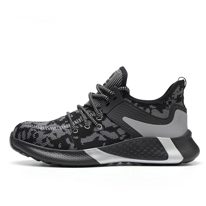 

Safety Shoes Steel Toe Fashion Sport Safety Shoes, Black,grey