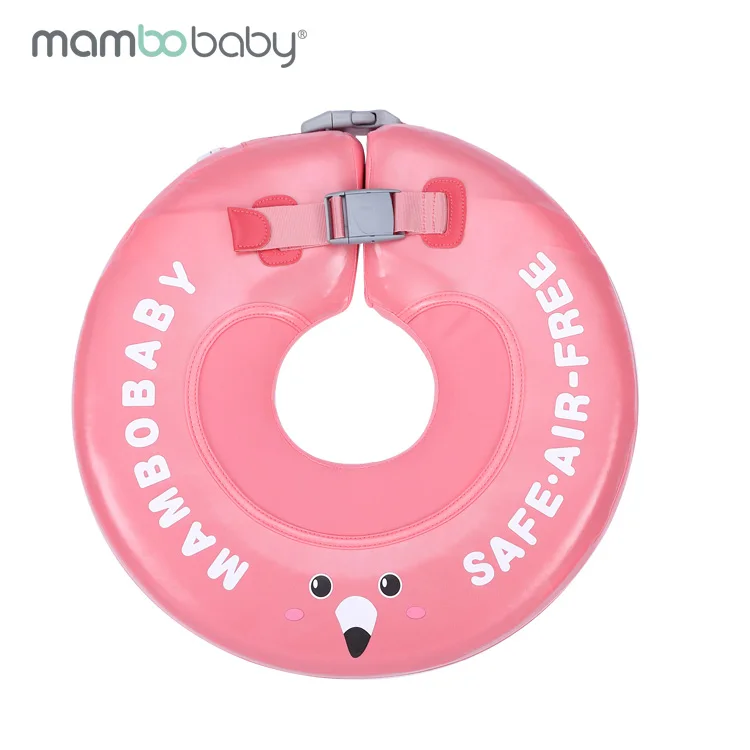 

Mambobaby Swimming Neck Float Non-Inflatable Baby Swimming Ring Float Infant Bath Tube Trainer Swim Ring Nursery Baby Floatingg, Green mambo fish/pink flamingo