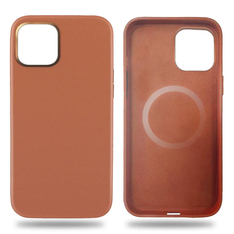 

Magnetic Phone case shockproof genuine leather magnet phone case for iphone12 Pro max, Customized color