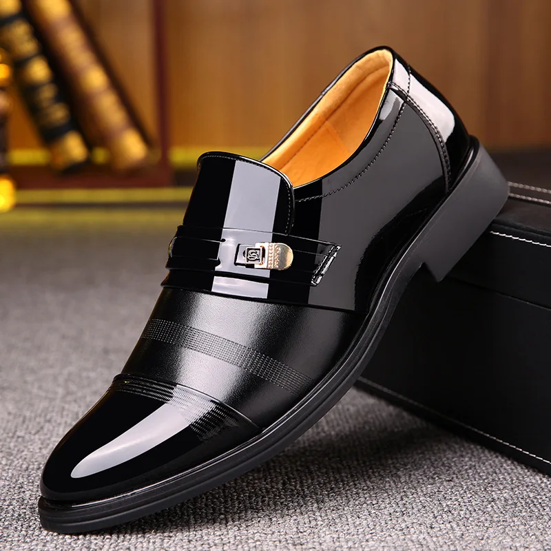 

Custom OEM ODM Comfortable Height Increasing PU Casual Leather Shoes Men