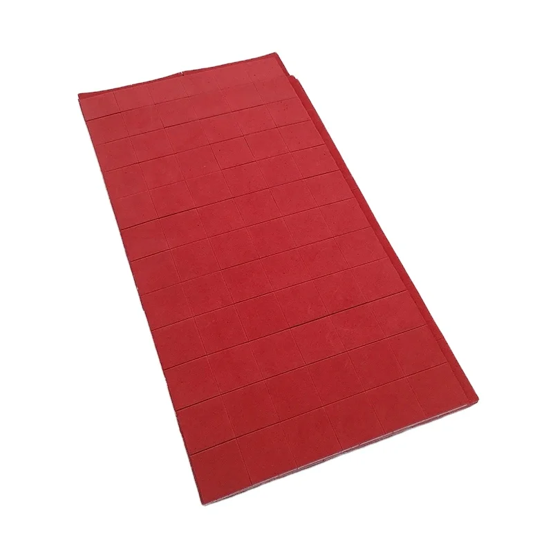 25*25*4MM Red Rubber +1MM Cling Foam of Glass Protective EVA Spacer Separator Protector Pads on Rolls