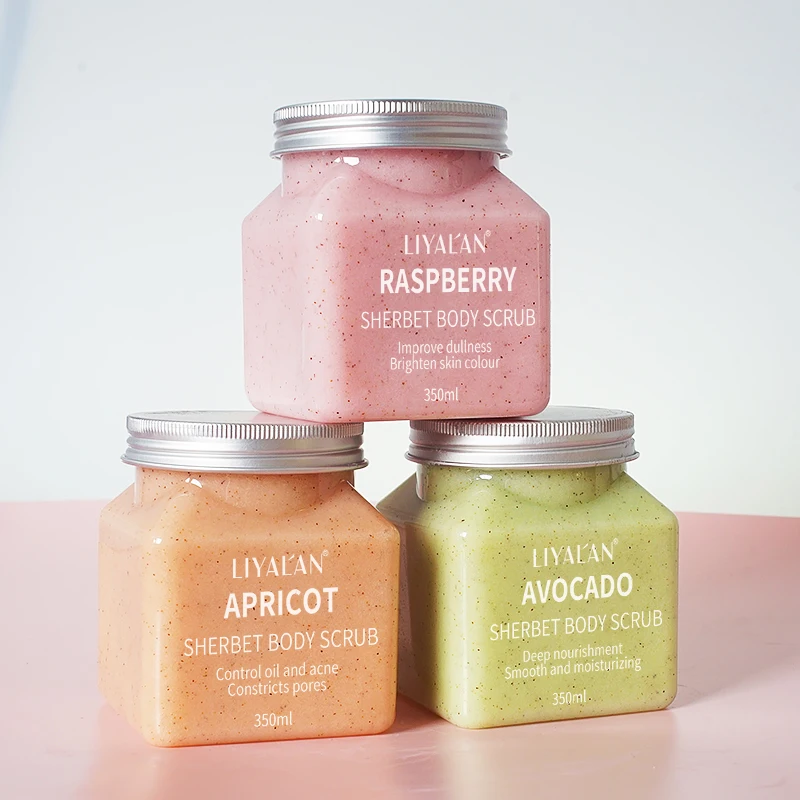 

Private Label Natural Organic Exfolianting Lightening Moisturizing Sherbet Face and Body Scrub