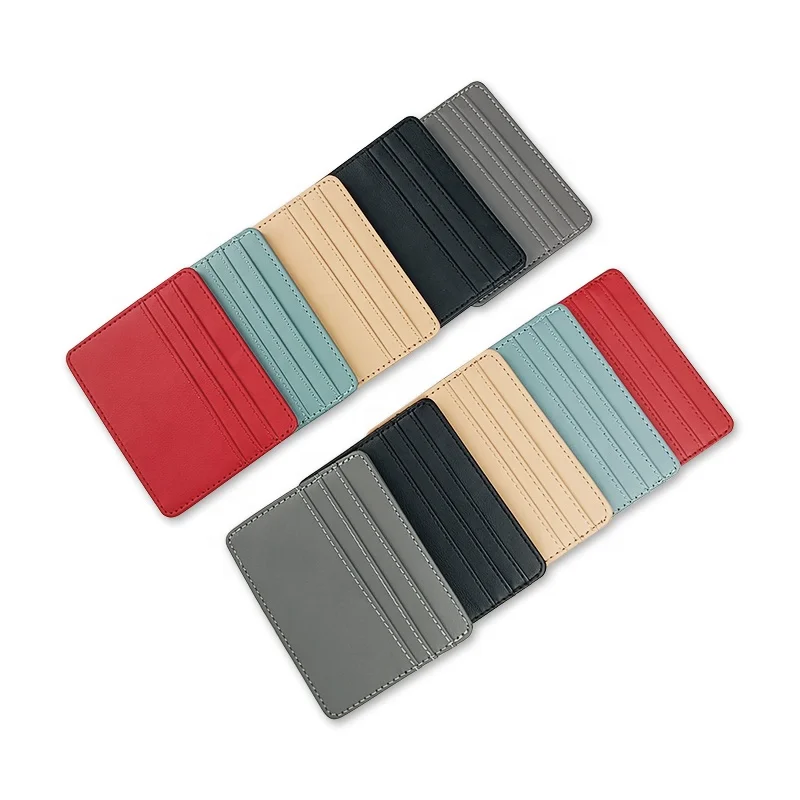 

Hot Selling Pu Leather ID Name Cardholder Ready to Ship Multicolor Document Men Card Holder