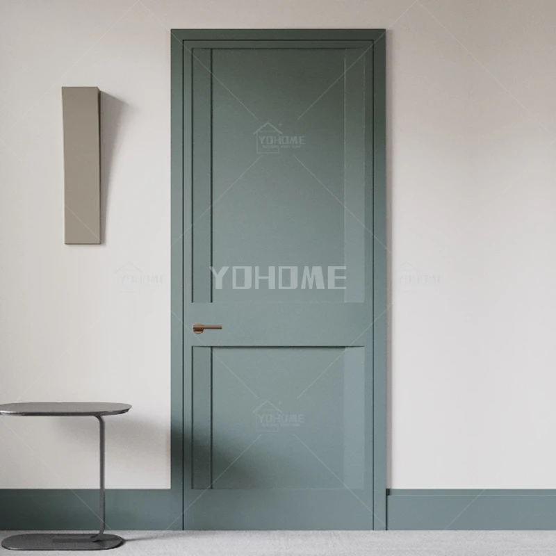 

Guangdong yohome luxury wooden interior doors for poland modern style wooden door green color 30 inch interior doors