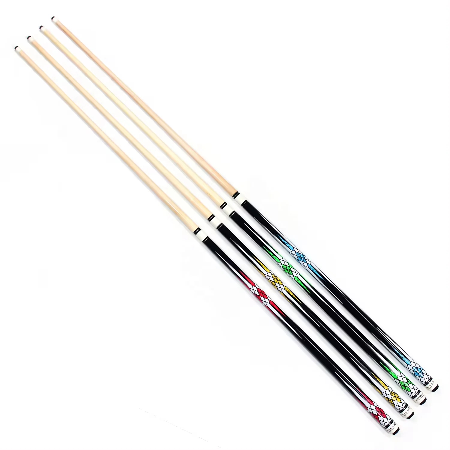 Newest Diamond Design Maple Wood 1/2 Jointed 57 Inch  13mm Tip Billiard Pool Cue Stick