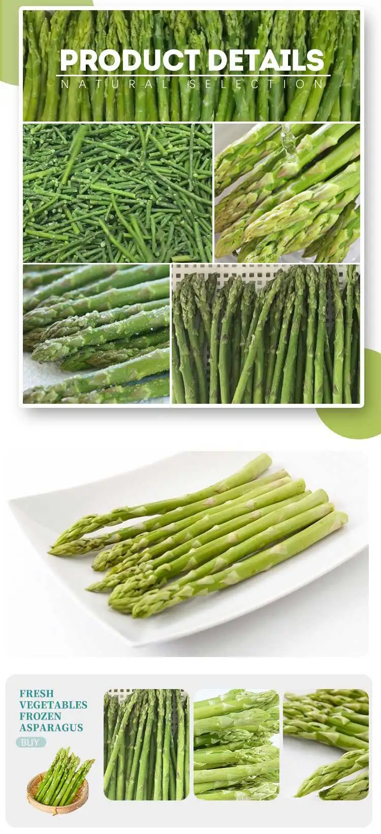 Fresh vegetables frozen asparagus