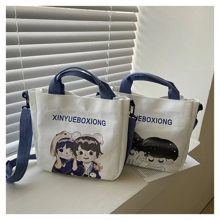 

Simple Style Unisex Custom Canvas Tote Bags New Designer Messenger Bag Hand Bags Ladies With Button