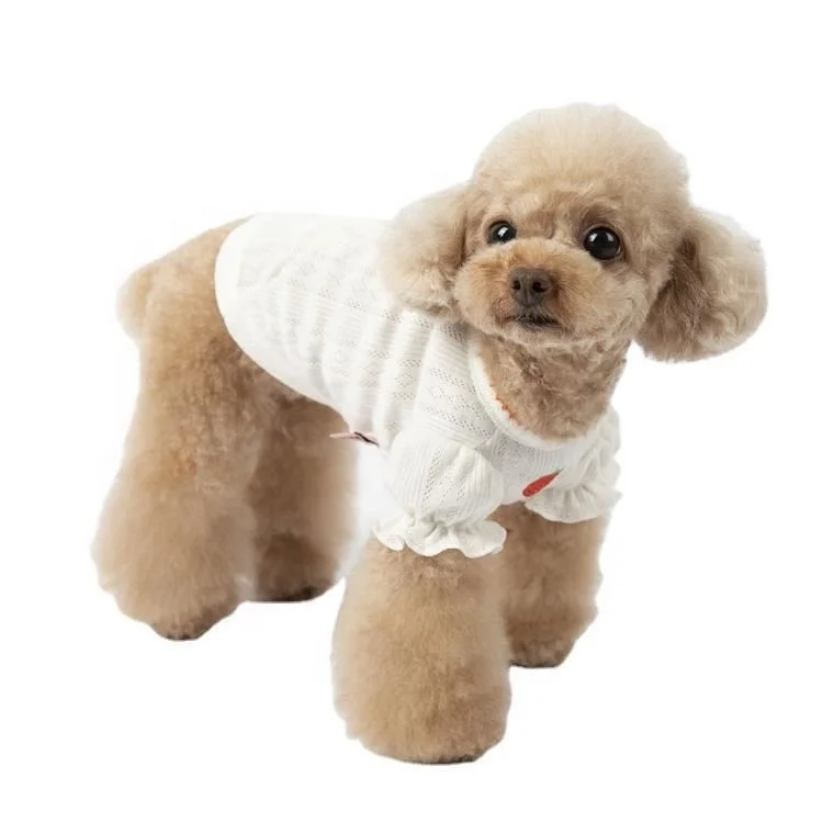 

Wholesale Fashion Spring Cute Cotton Embroider Strawberry Princess Pet Clothes, Black,yellow,white