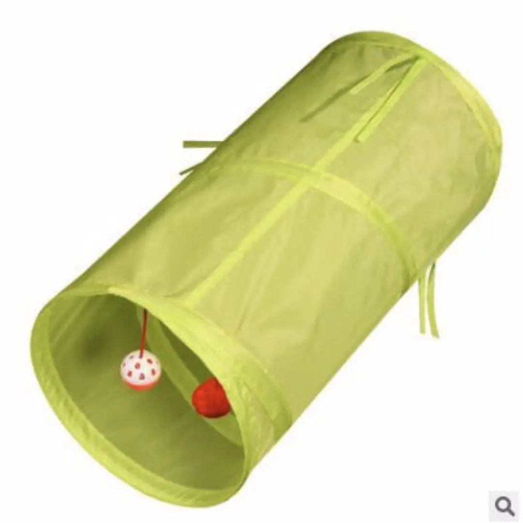 

Pet Products Cat Green Toy Cat Sound Paper Tunnel can be Stored and Folded Puzzle Cat Toys