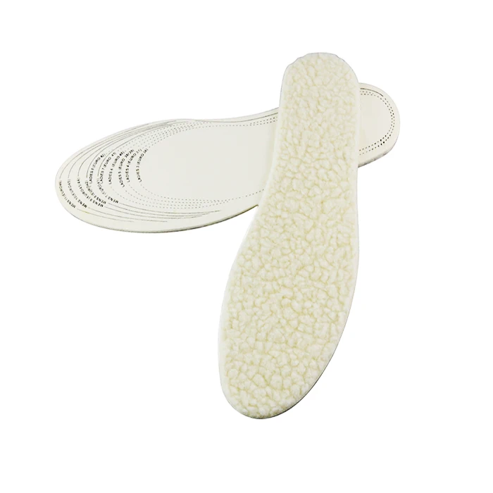 

Footcare latex foam insole fur warm insole sheep wool insole, White