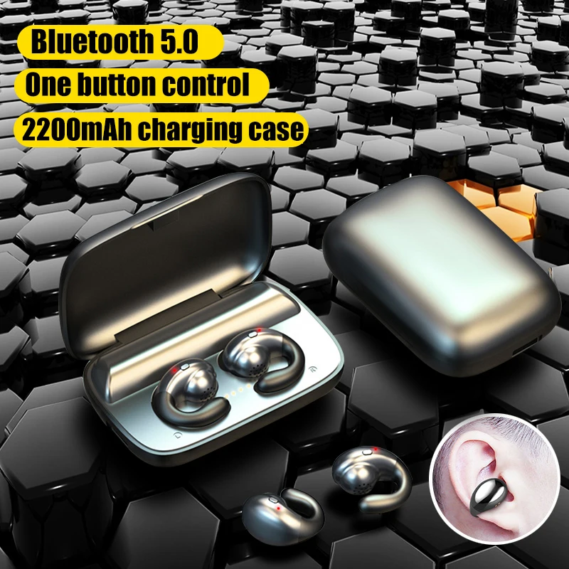 S19 non-Ear Wireless Bluetooth headset single-ear mini invisible small ear-mounted bone conduction concept super long standby - ANKUX.COM
