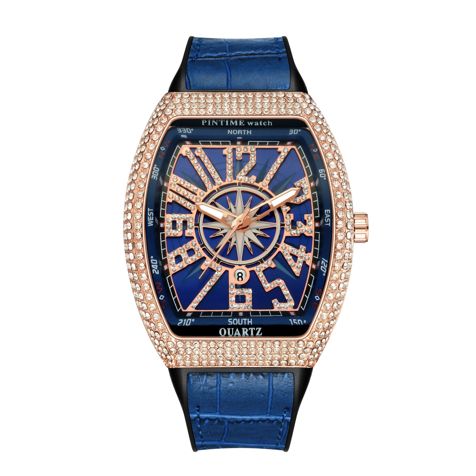 

2021 new waterproof watch for men stainless steel watch with star sky retro diamond yacht watch