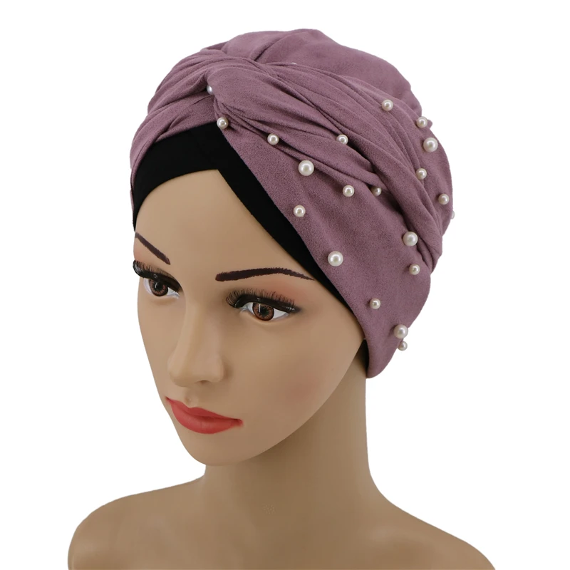 
on sale kids size turban Most Popular suede turbans with pearls China factory beaded suede turbans for children 
