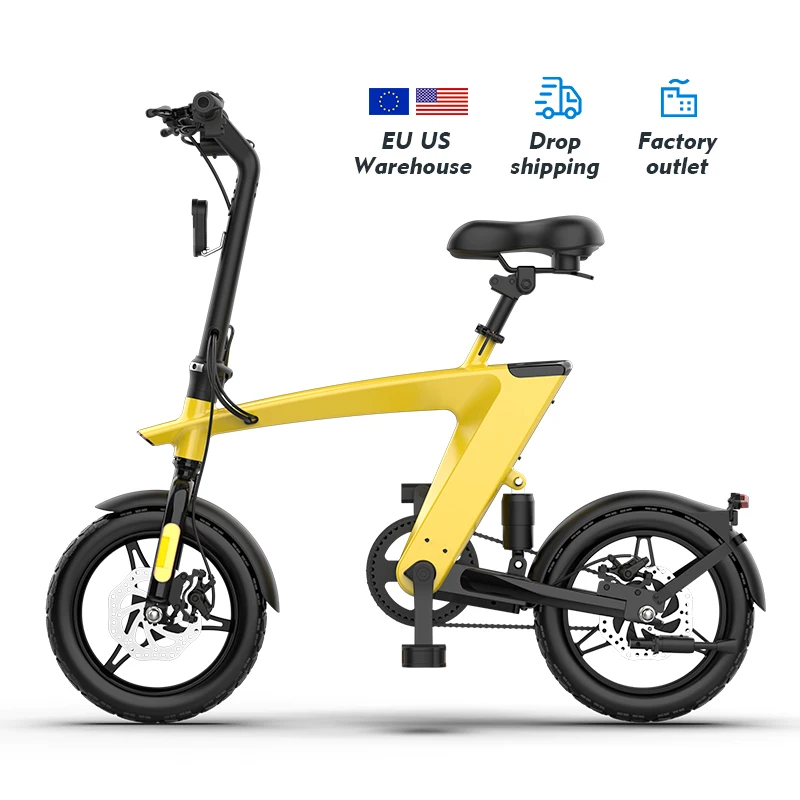 

us eu stock dropshipping 36v 10Ah road bike adult folding fast bike electric bicycle Elektrikli bisiklet 250w electric city bike, Black / white / yellow