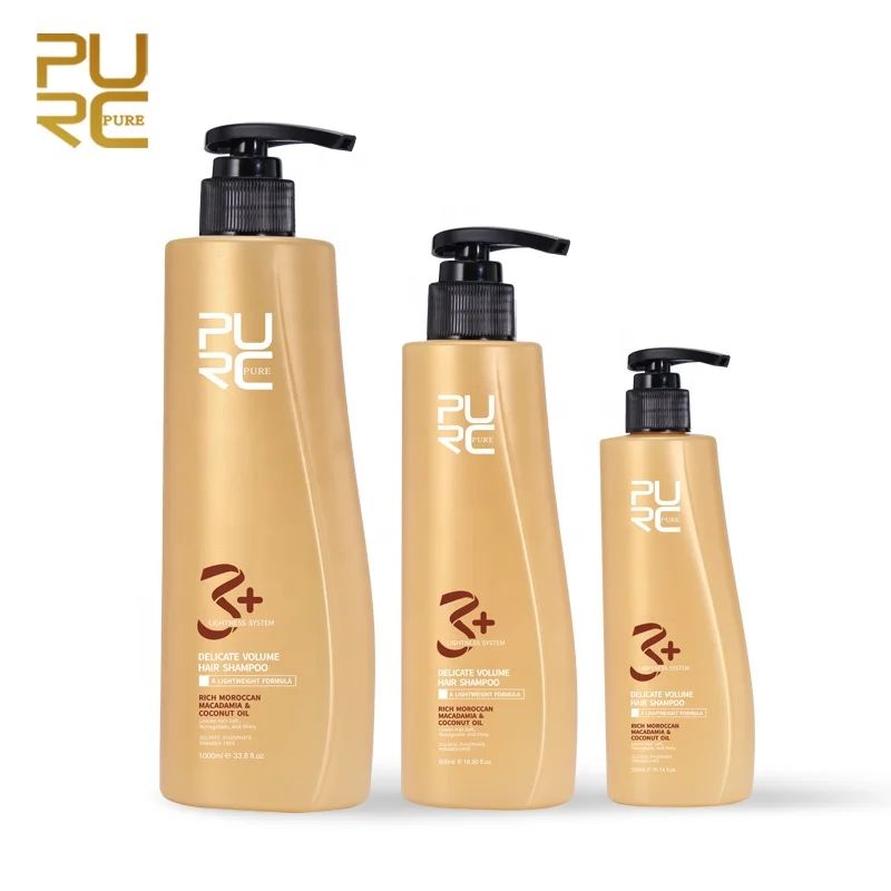 Purc 3 Shampoo For Thinning Hair Contains Moroccan Macadamia And