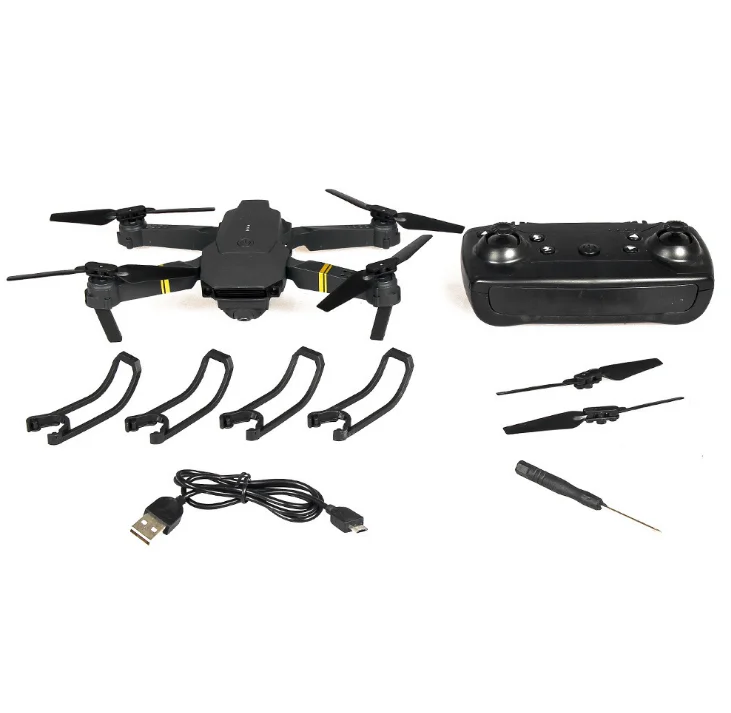 

Eachine E58 WIFI FPV With Wide Angle HD Camera Foldable Arm RC Quadcopter RTF Drone, Black,gray