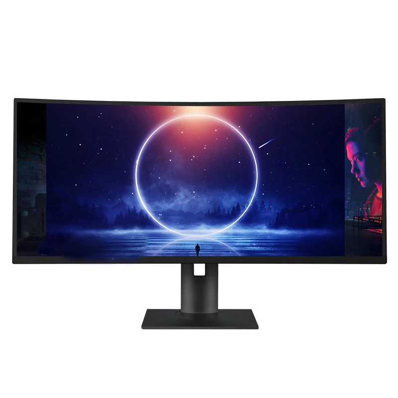 

Wholesale high quality  curved gaming monitor 3440 1440 100HZ 3800R led monitor, Black color