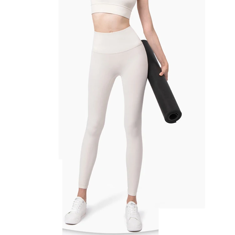 

Women Gym White 2021 Nylon Spandex High Waist Brand Quality Compression Yoga Leggings, 11 colors